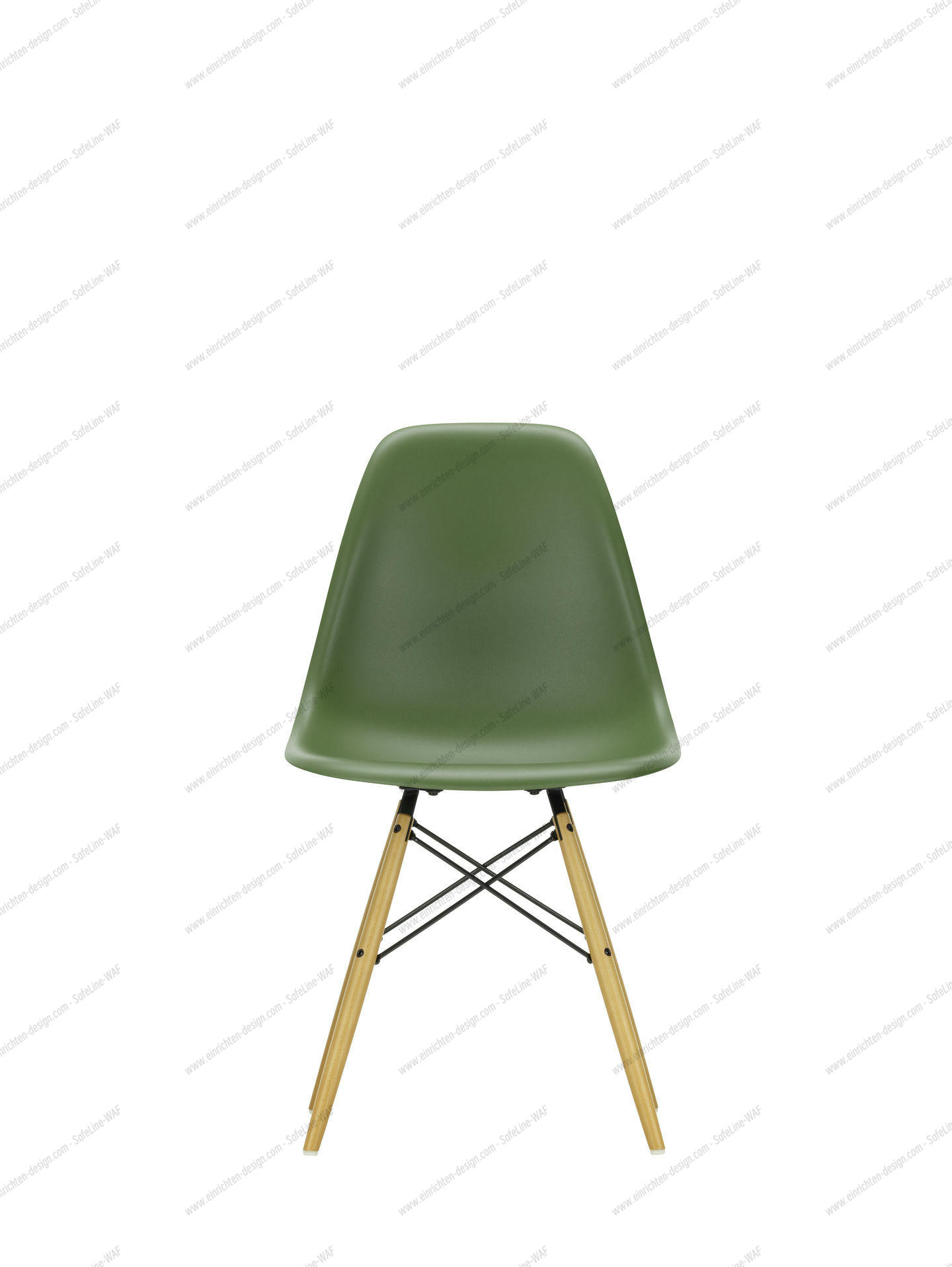 Eames Plastic Side Chair DSW Chair Vitra Maple yellowish-Deep black