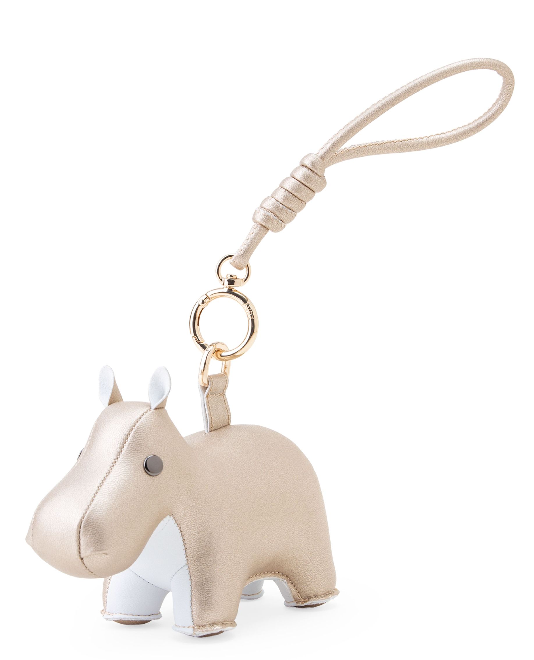 Bag Charm Hippo Gold/White Züny