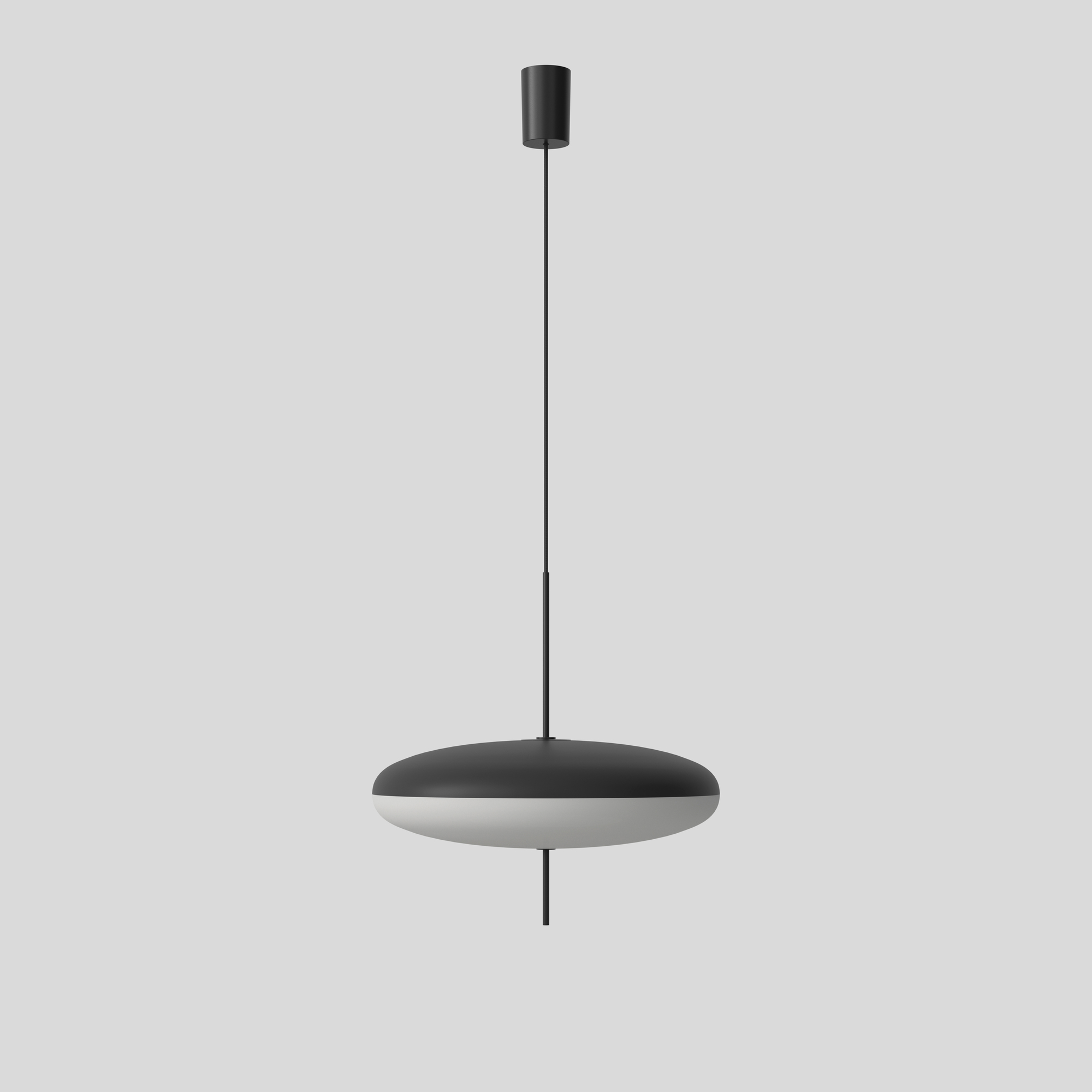 Model 2065 ceiling light Black and white diffuser Black hardware Black cable Astep SINGLE PIECE 
