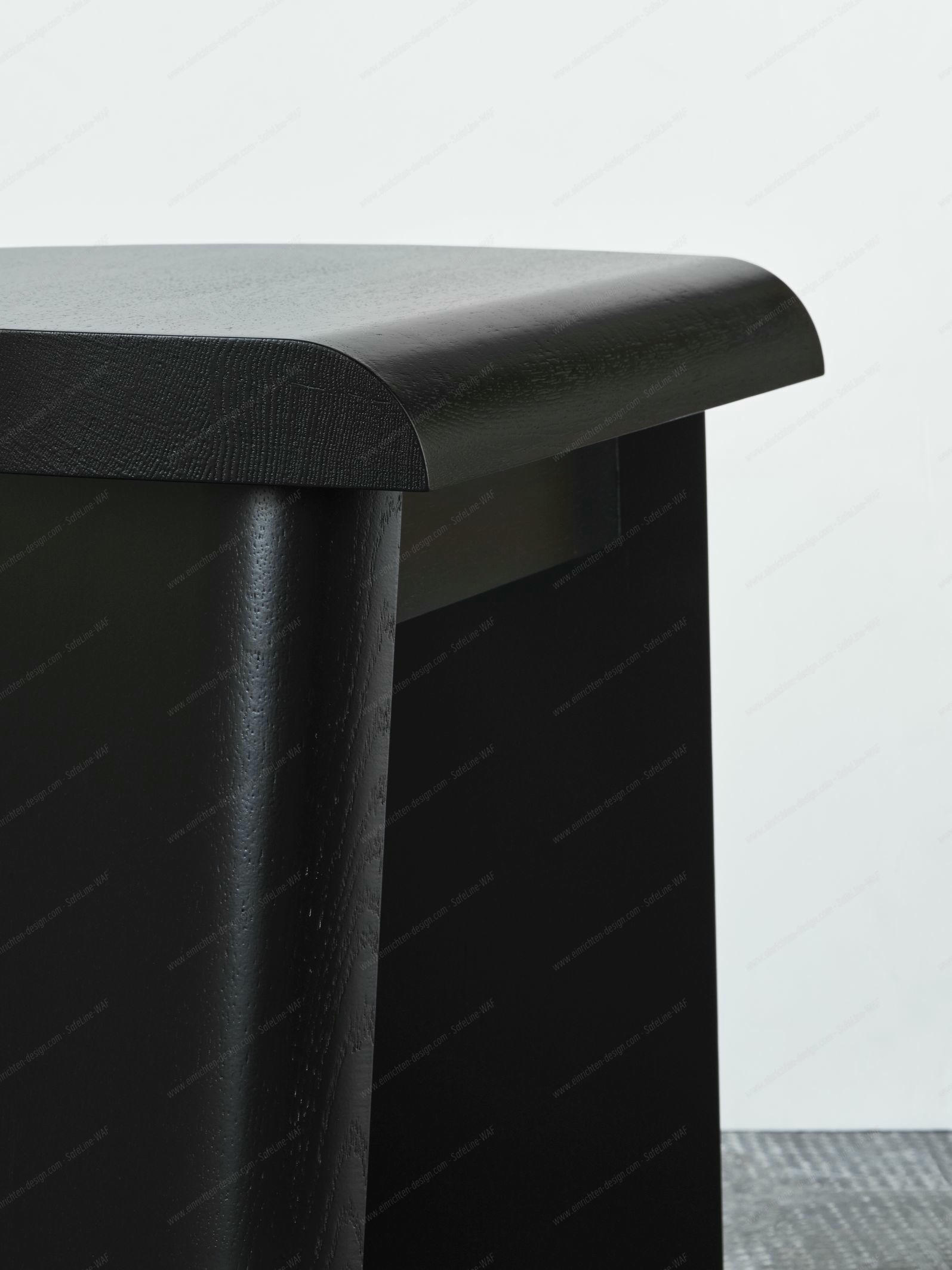 Portao stool Favius Oak stained black