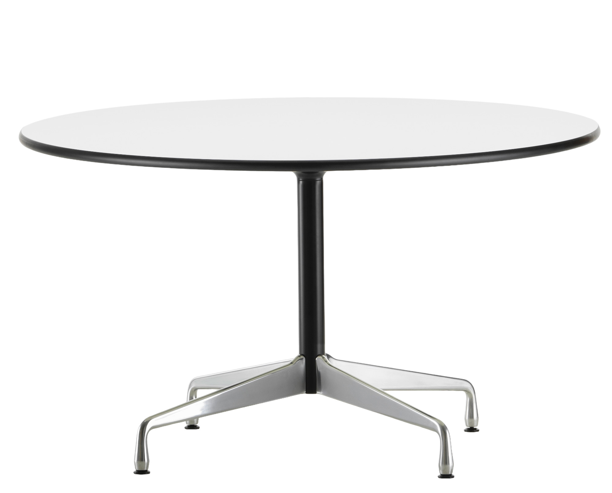 Eames Segmented Table Dining Round Dining Table HPL WHITE / POLISHED EXTENDED / BASIC DARK VITRA MÄNGELEXEMPLAR STANDING TUBE