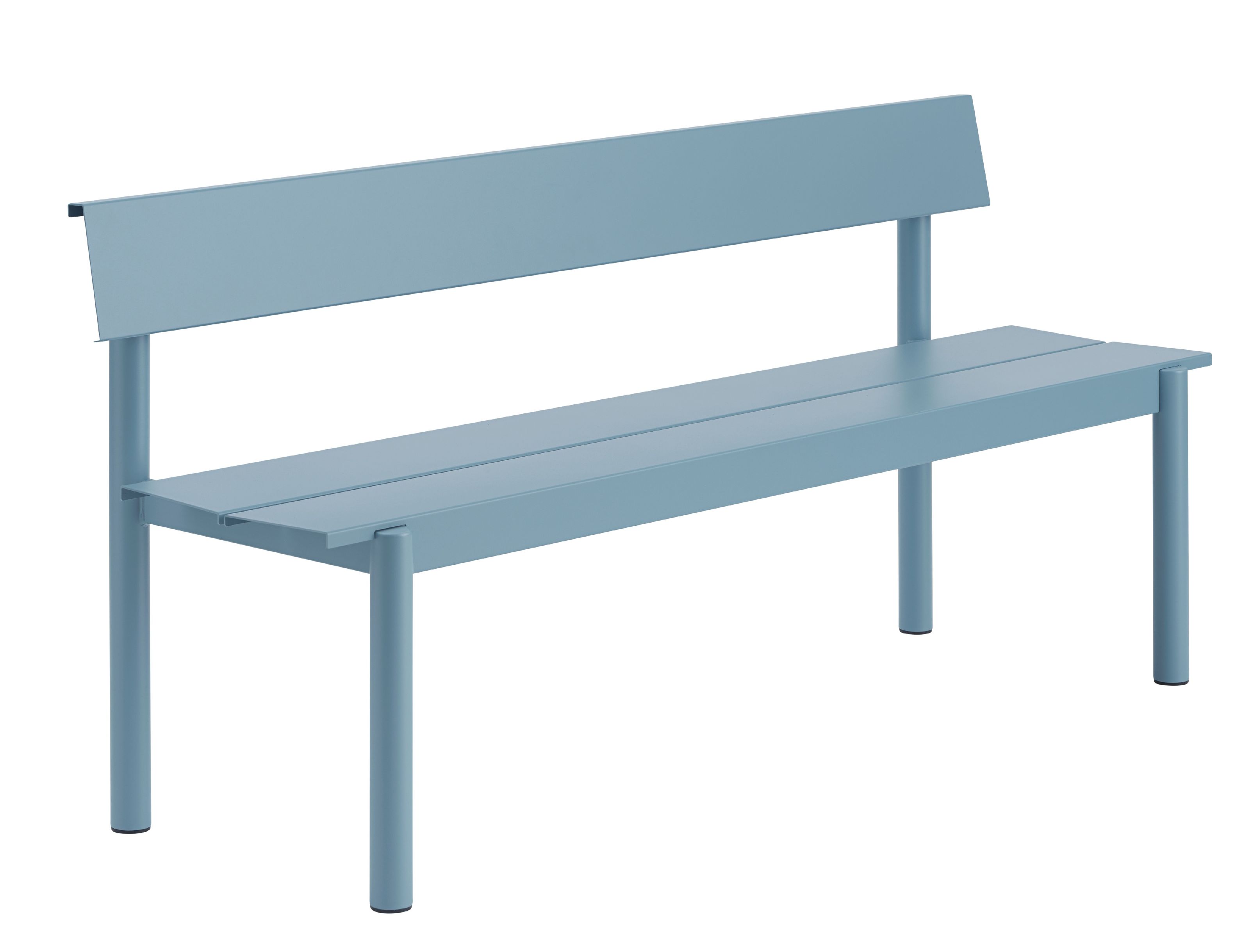 Linear Steel Bench Outdoor bench with backrest 170x34 cm Muuto