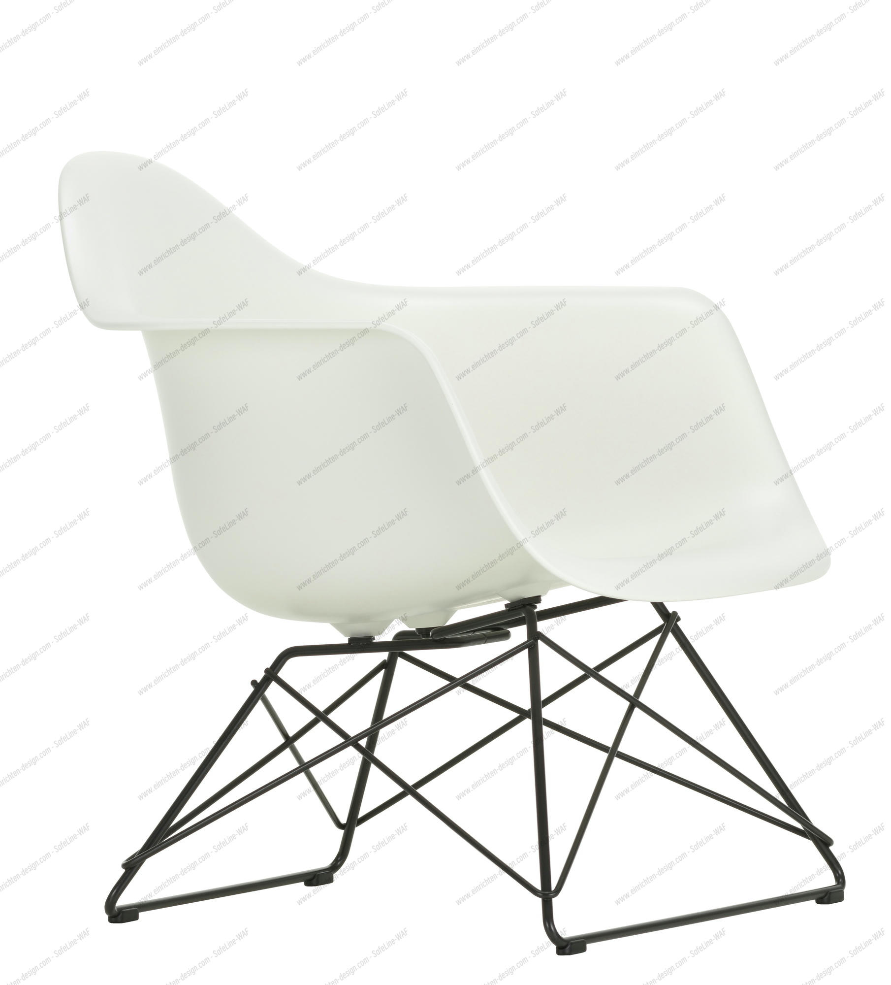 Eames Plastic Arm Chair DAW Chair Vitra Maple yellowish - Rust orange