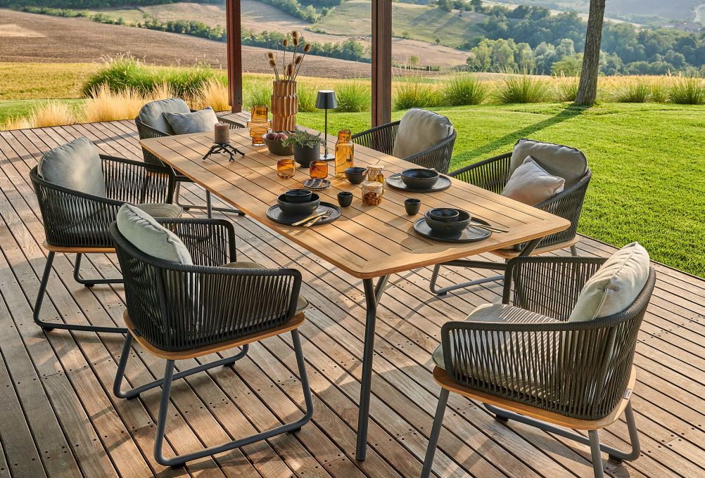 Denia Outdoor Dining Table Teak Weishäupl