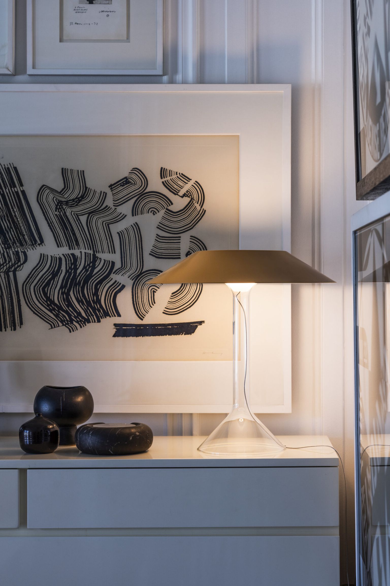 Chapeaux Table lamp Metal dark red Foscarini