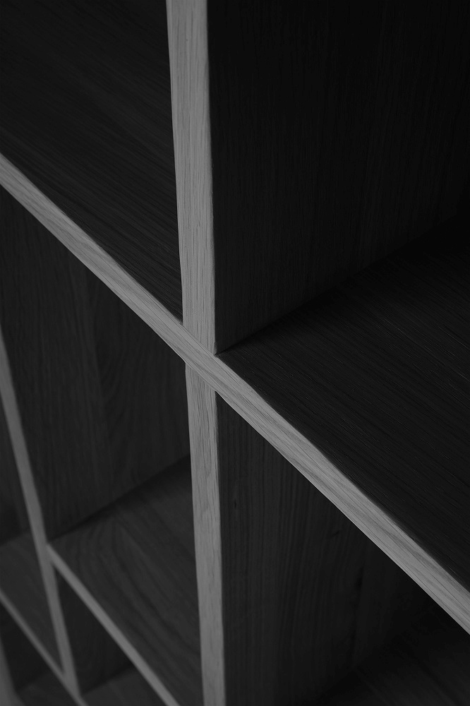M Rack Oak black Ethnicraft W 104