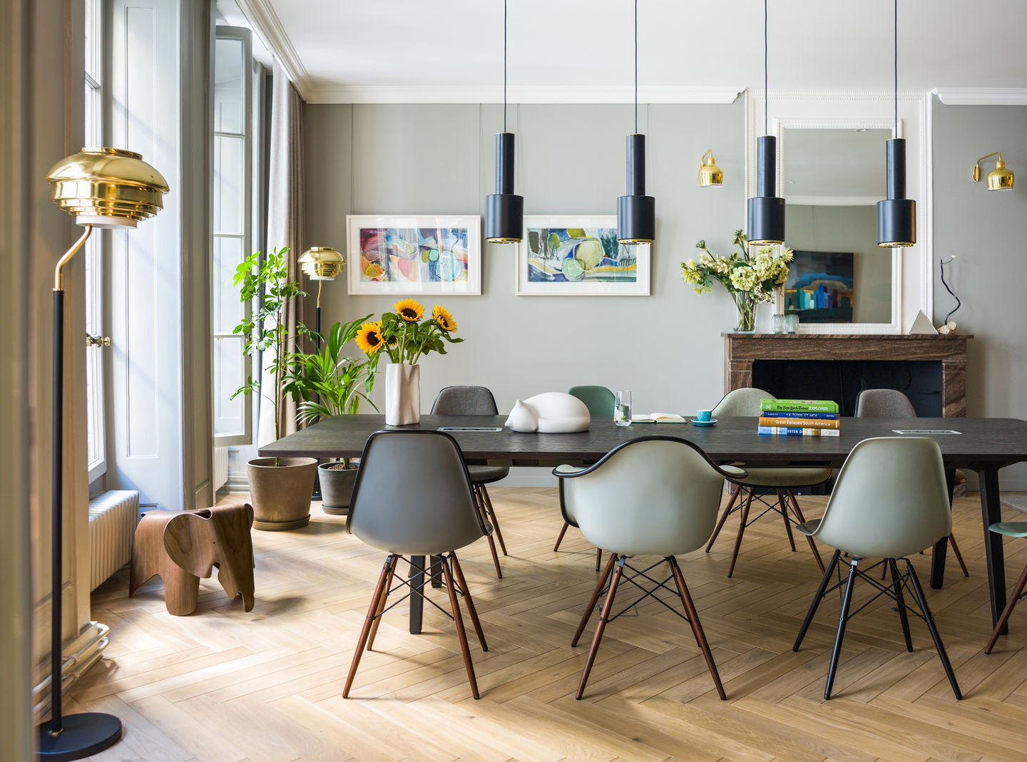 Eames Fiberglass Chair DSW Chair Vitra 