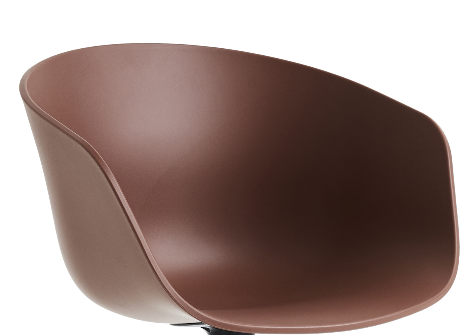 About A Chair AAC26 / AAC 26 Preferred combination Hay Soft brick Detailaufnahme: About A Chair AAC 26 Stuhl in Soft Brick von Hay, Sitzschale.