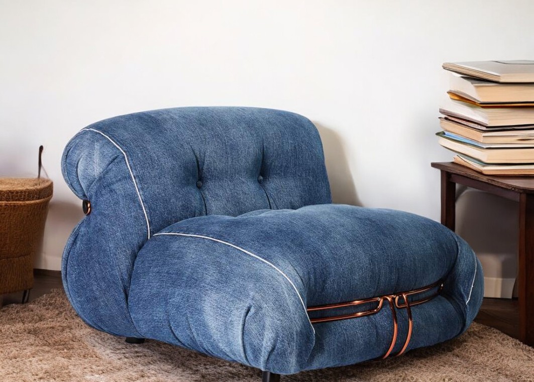Soriana denim armchair Cassina