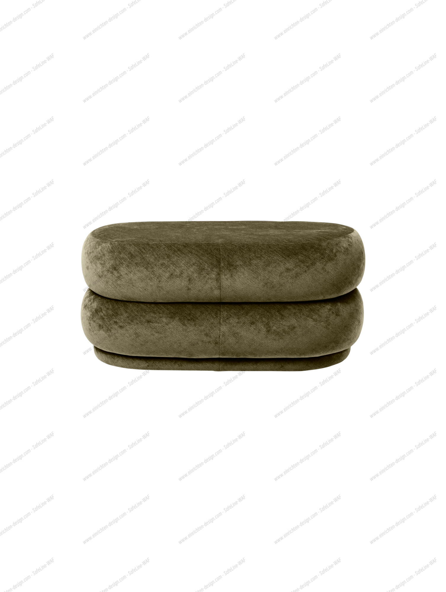 Pouf Oval Faded Velvet Stool Medium Ferm Living Forest