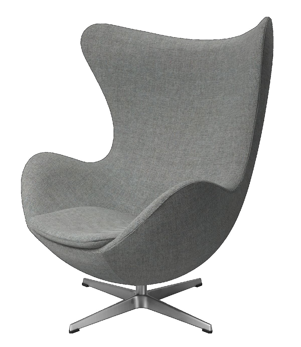 Egg Chair Sessel mit Re-wool Stoff in blassem Aqua, Designklassiker für Wohnzimmer und Büro.