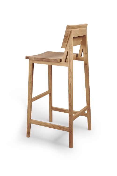 N4 Bar Stool Oak varnished Ethnicraft