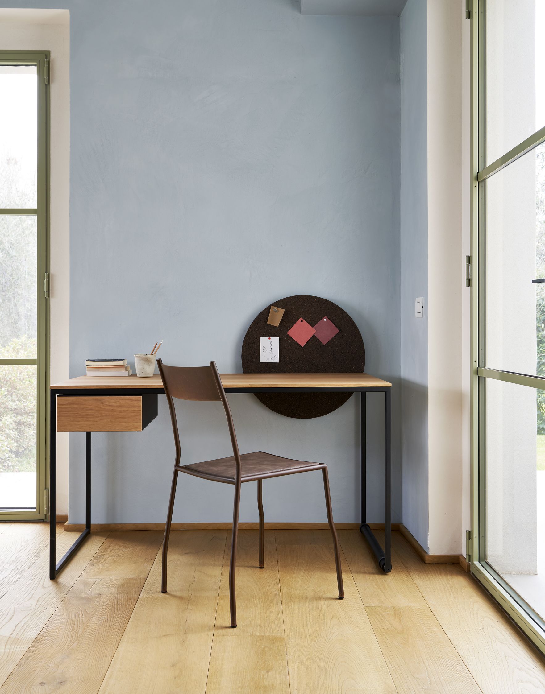 Macis desk with drawer, extensions and pin board Opinion Ciatti