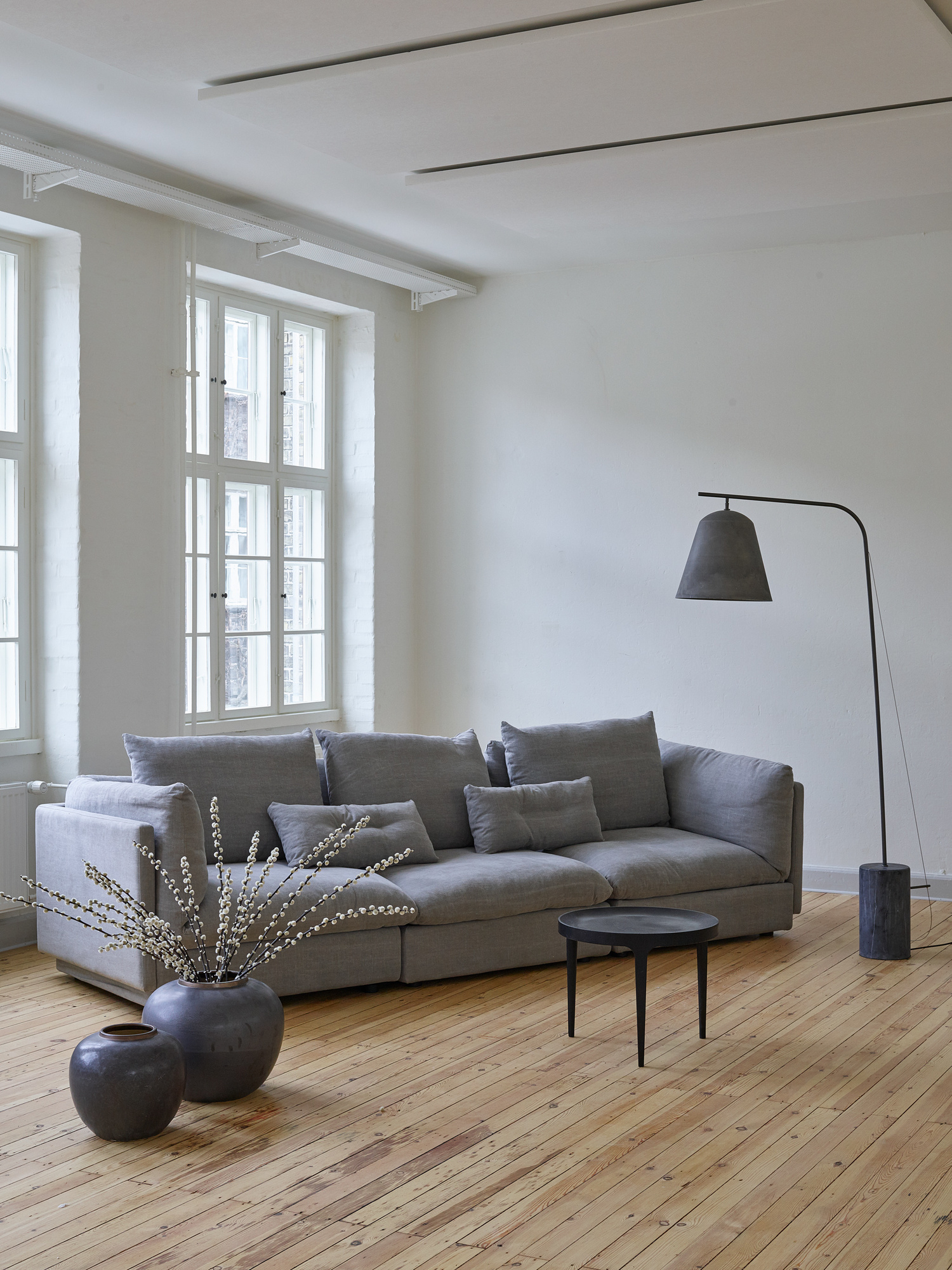 Line Two Floor Lamp NORR11-Weiß