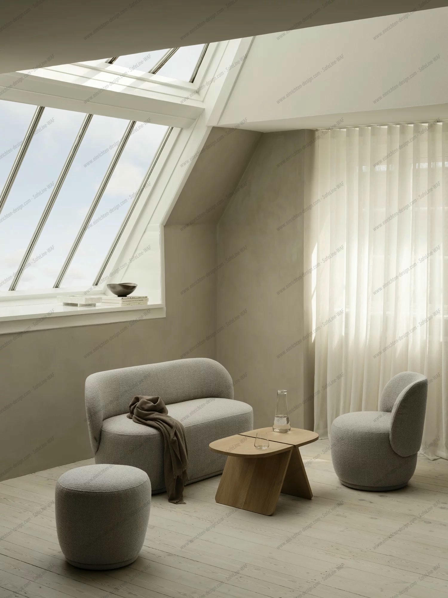 Kuon 2-seater sofa Blomus Boucla - Shitake 