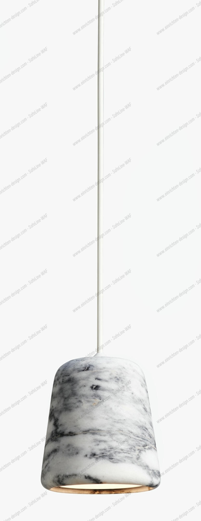 Material Pendant Pendelleuchte Marmor New Works-Marmor schwarz / schwarz