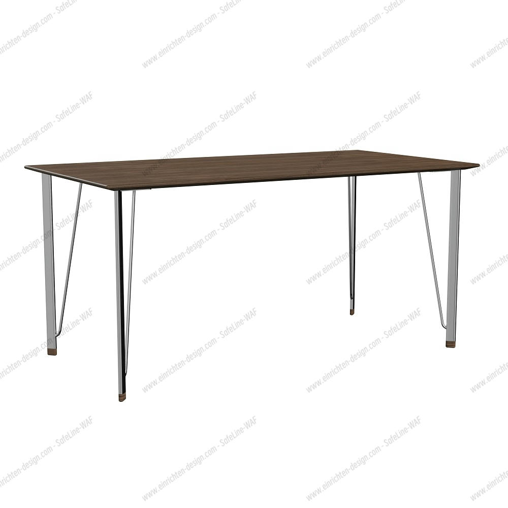 FH3605™ Writing Desk Fritz Hansen Walnut/Chrome without drawer