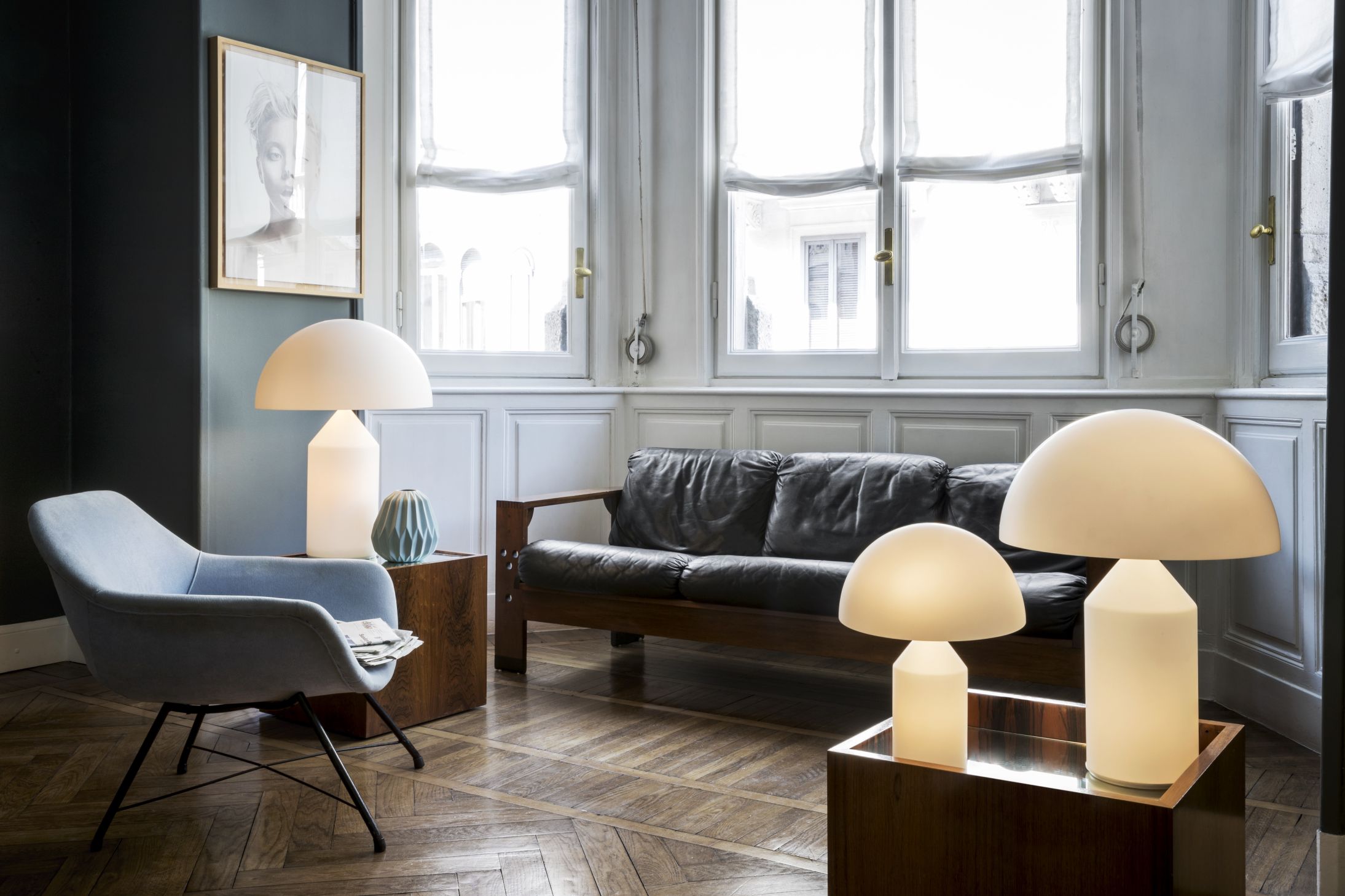 Atollo Table Lamp Murano Glass Oluce