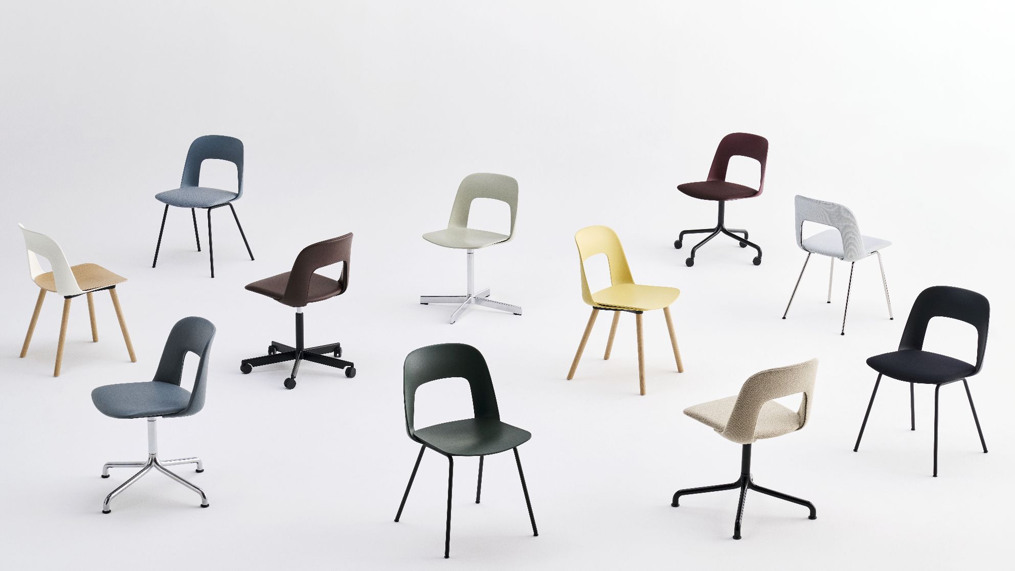 Layout Side Chair 152 4-star swivel chair Hay 