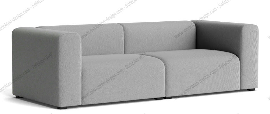 Mags Sofa 2.5-seater Combination 1 Hay Fabric Steelcut Trio 133