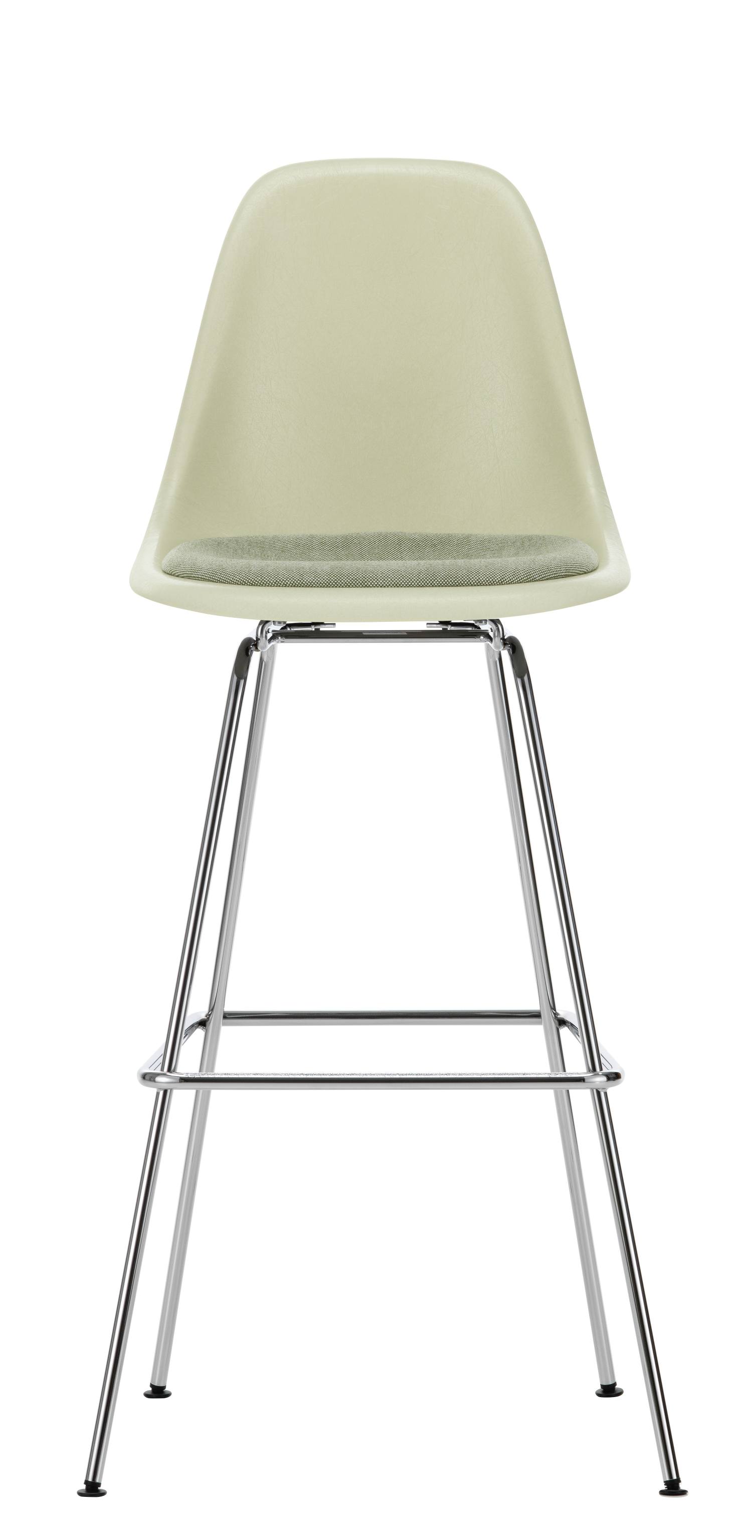 Eames Fibreglass Bar Stool High Bar stool with seat cushion Vitra 