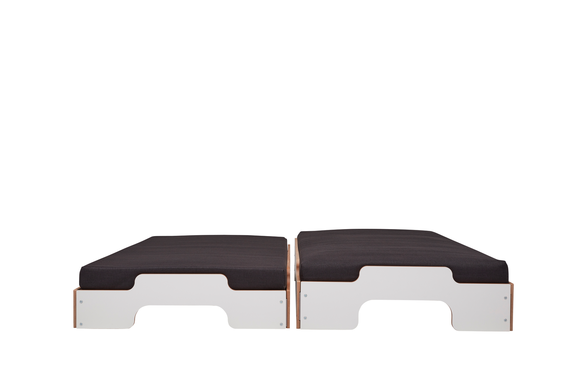 Stacking Bed CPL White Comfort height Müller Möbelwerkstätten