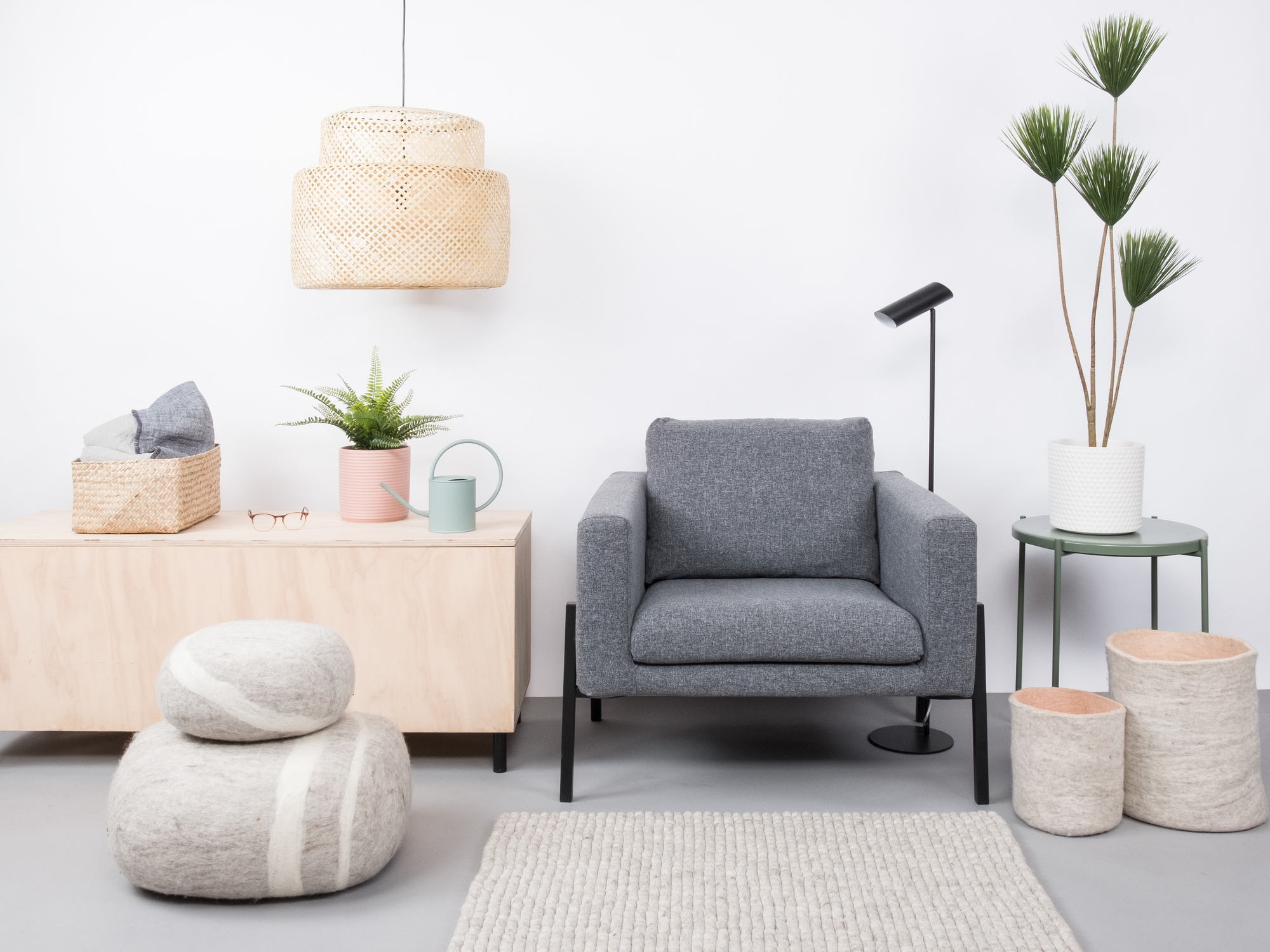 Felt ball Carpet 160x230 cm Myfelt Hugo