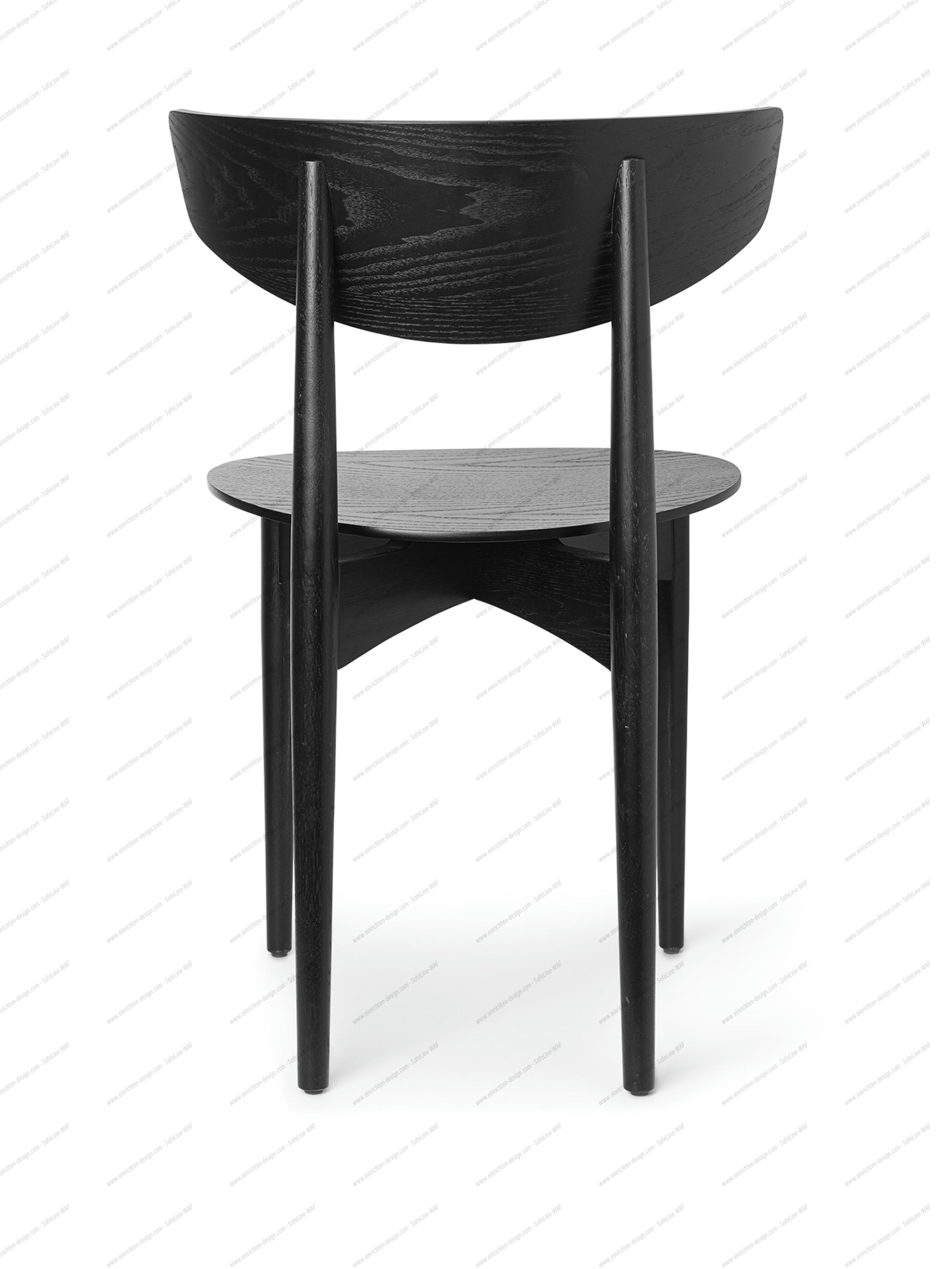 Herman Dining Chair with Wooden Frame Black Ferm Living Herman Dining Chair with Wooden Frame Black Ferm Living