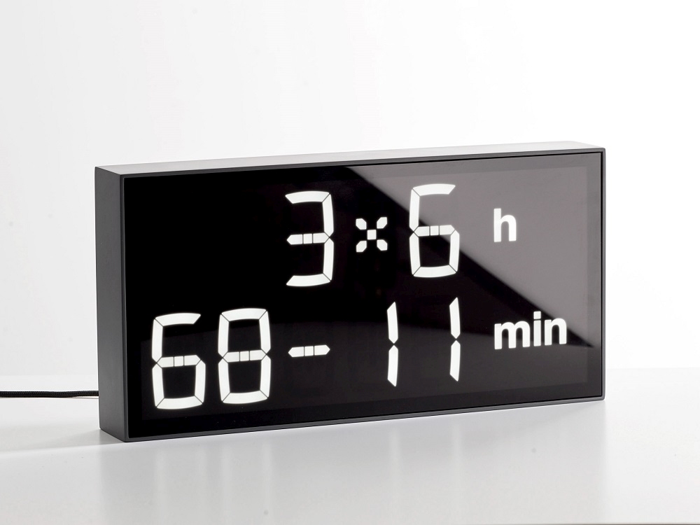 Digital clock LED digital clock / table clock / wall clock Albert Clock Grey