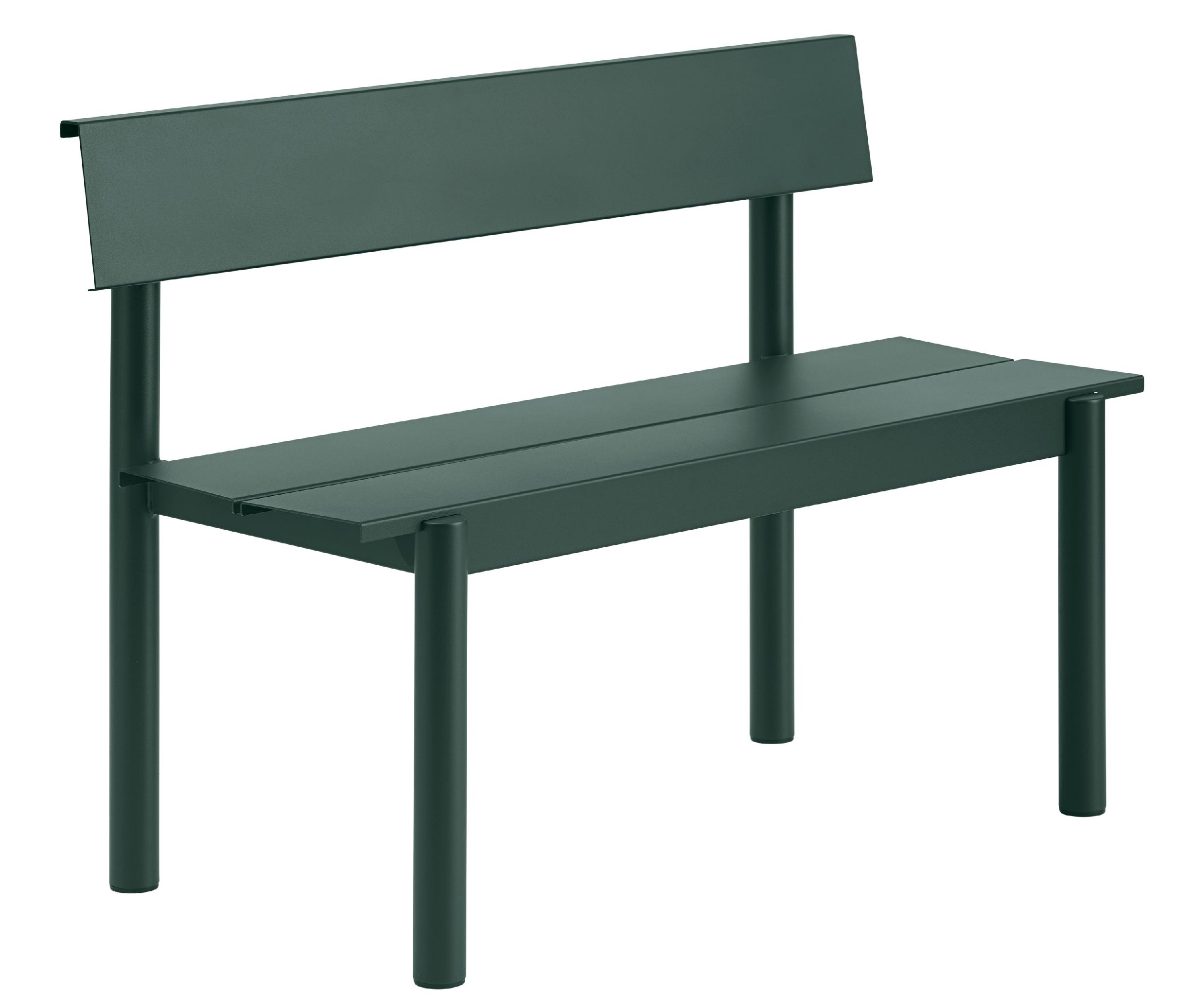 Linear Steel Bench Outdoor bench with backrest 110x34 cm Muuto 