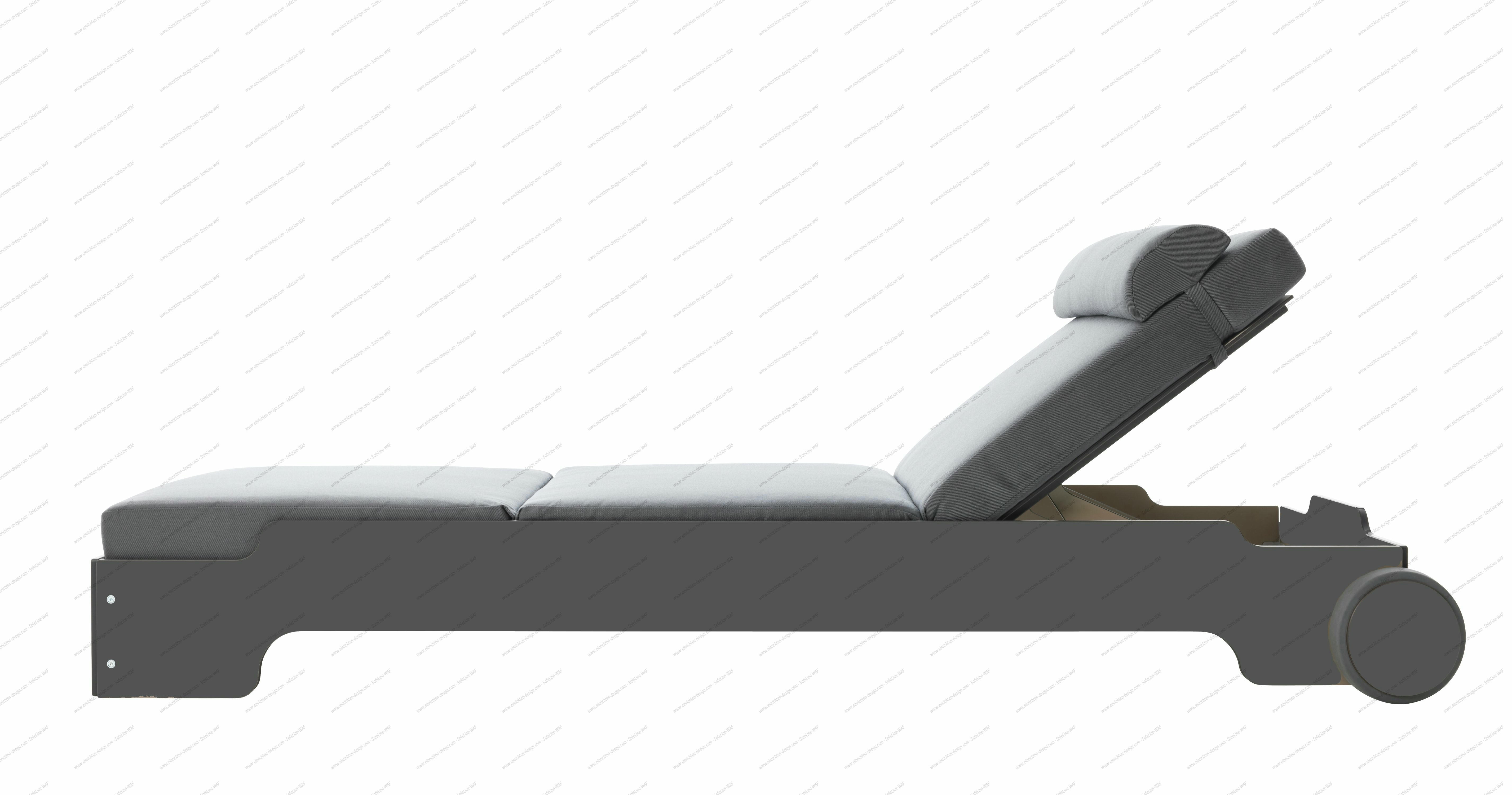 Solara Stacking Lounger incl. Wheels and Upholstery Outdoor Müller Möbelwerkstätten