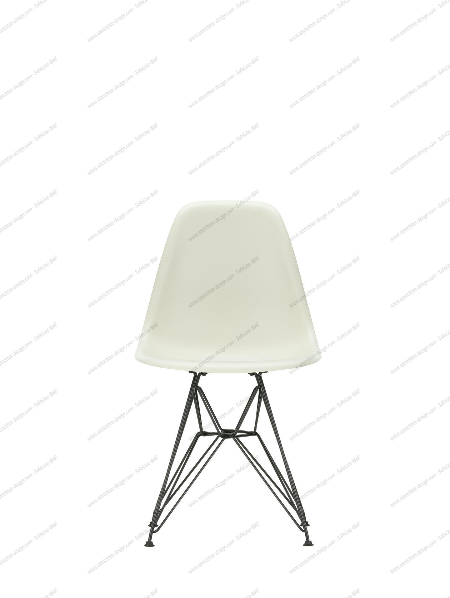 Eames Plastic Side Chair DSR Chair Vitra Chrome-Poppy red