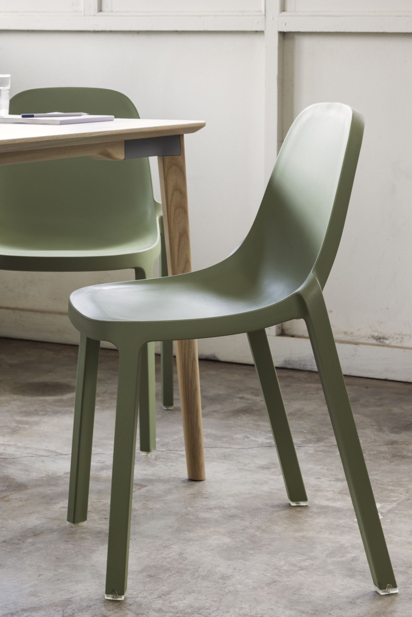 Broom Stacking Chair Sage Green Emeco