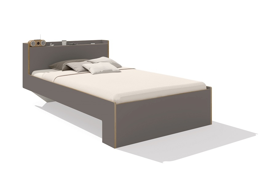 Nook Single Bed Anthracite Müller Möbelwerkstätten 
