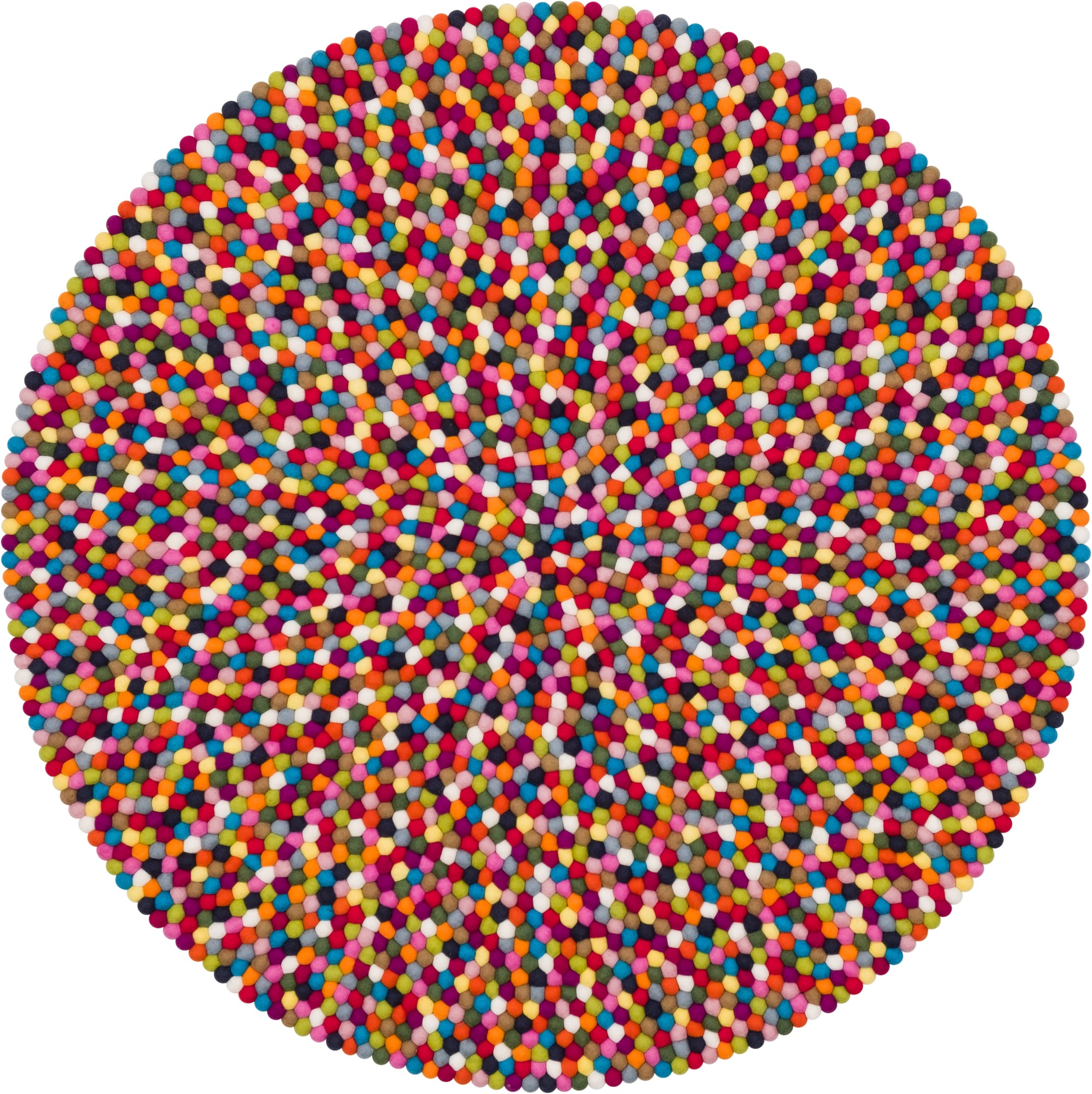 Felt ball Carpet round 180 cm myfelt