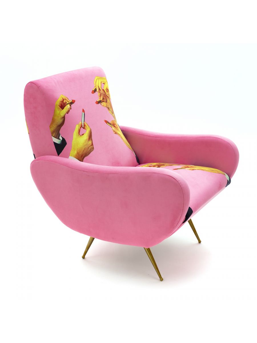 Toiletpaper armchair Lipsticks Pink Seletti Toiletpaper armchair Lipsticks Pink Seletti