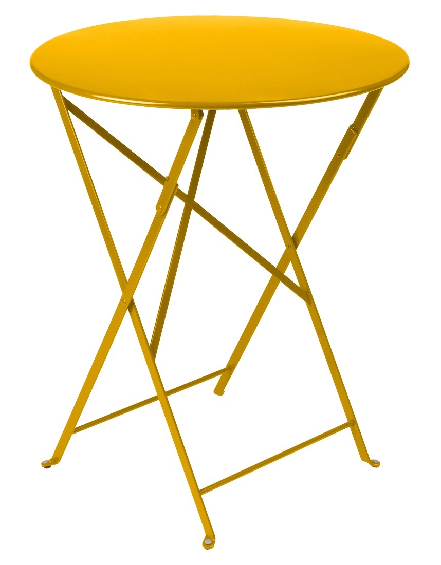 Bistro Outdoor Round Folding table Fermob Poppy red Bistro Outdoor Round Folding table Fermob Poppy red