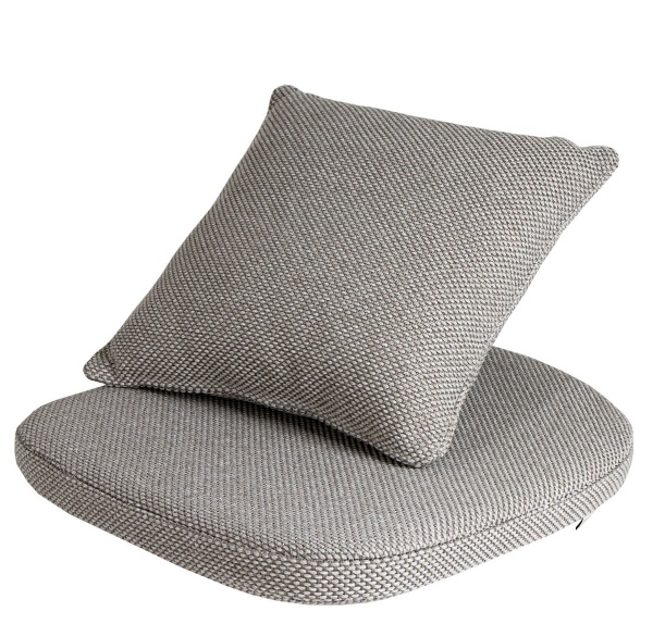 Seat Cushion Set for Moments Chair Outdoor Cane-Line Focus Light Grey