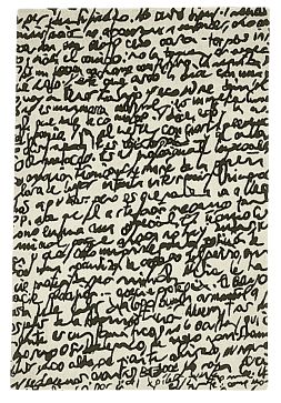 Black on white Manuscrit carpet Nanimarquina