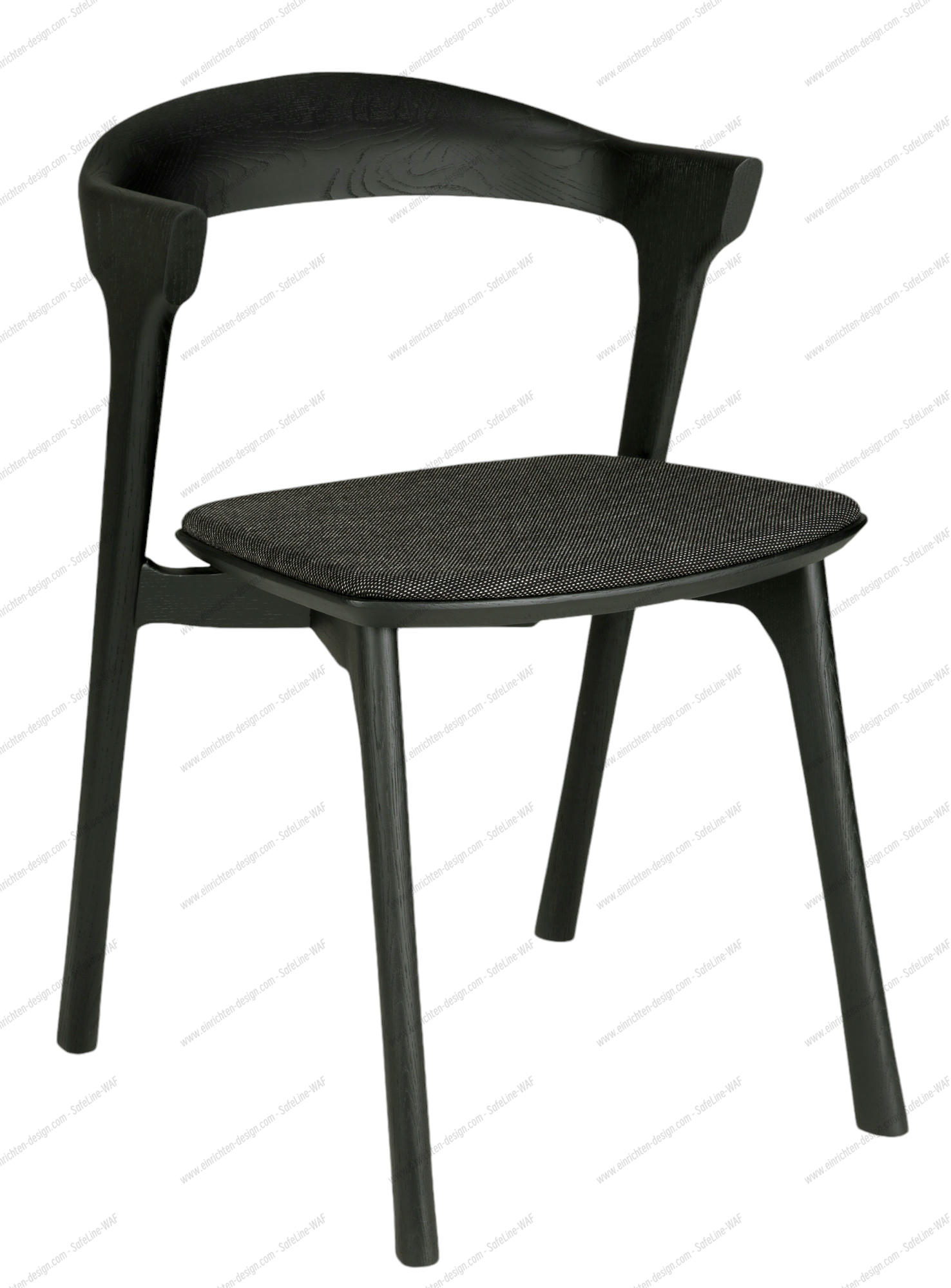 Bok chair brown oak / black fabric Ethnicraft 