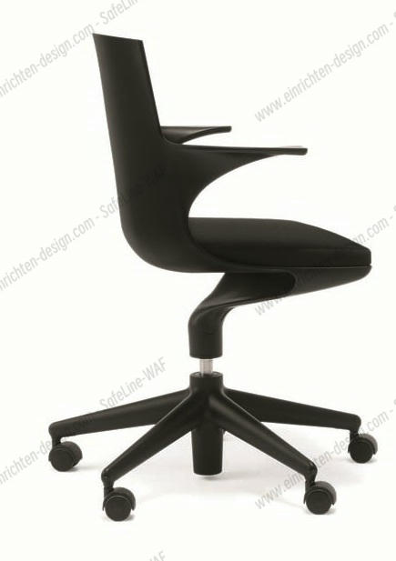 Spoon Chair Swivel chair Kartell White Black