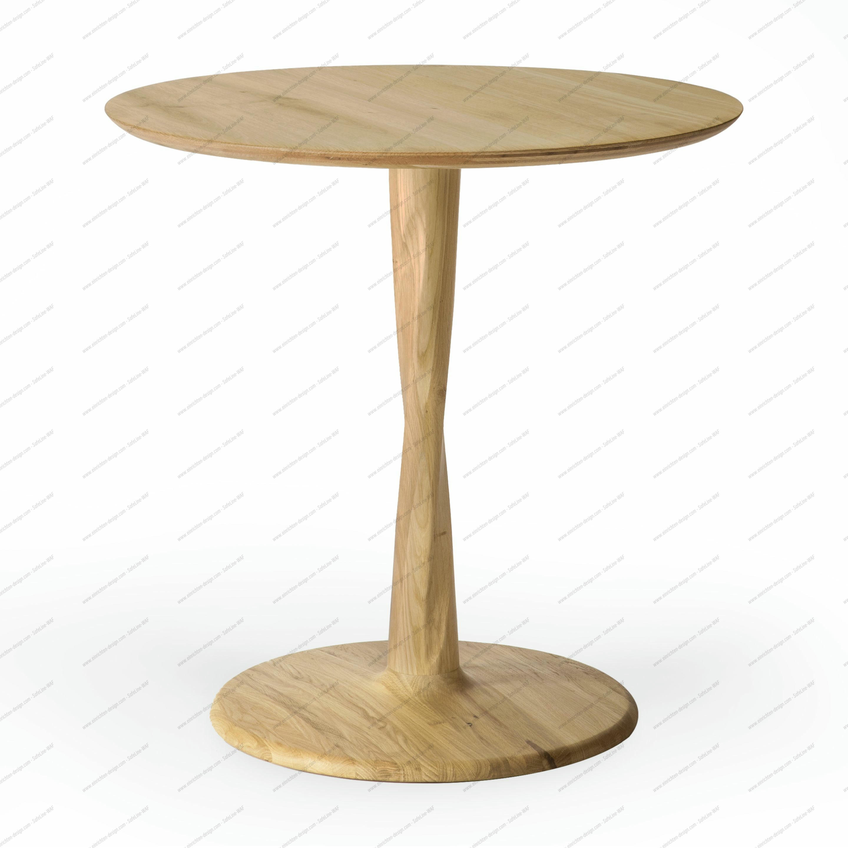 Torsion Table Low Ø70cm - laquered oak Ethnicraft