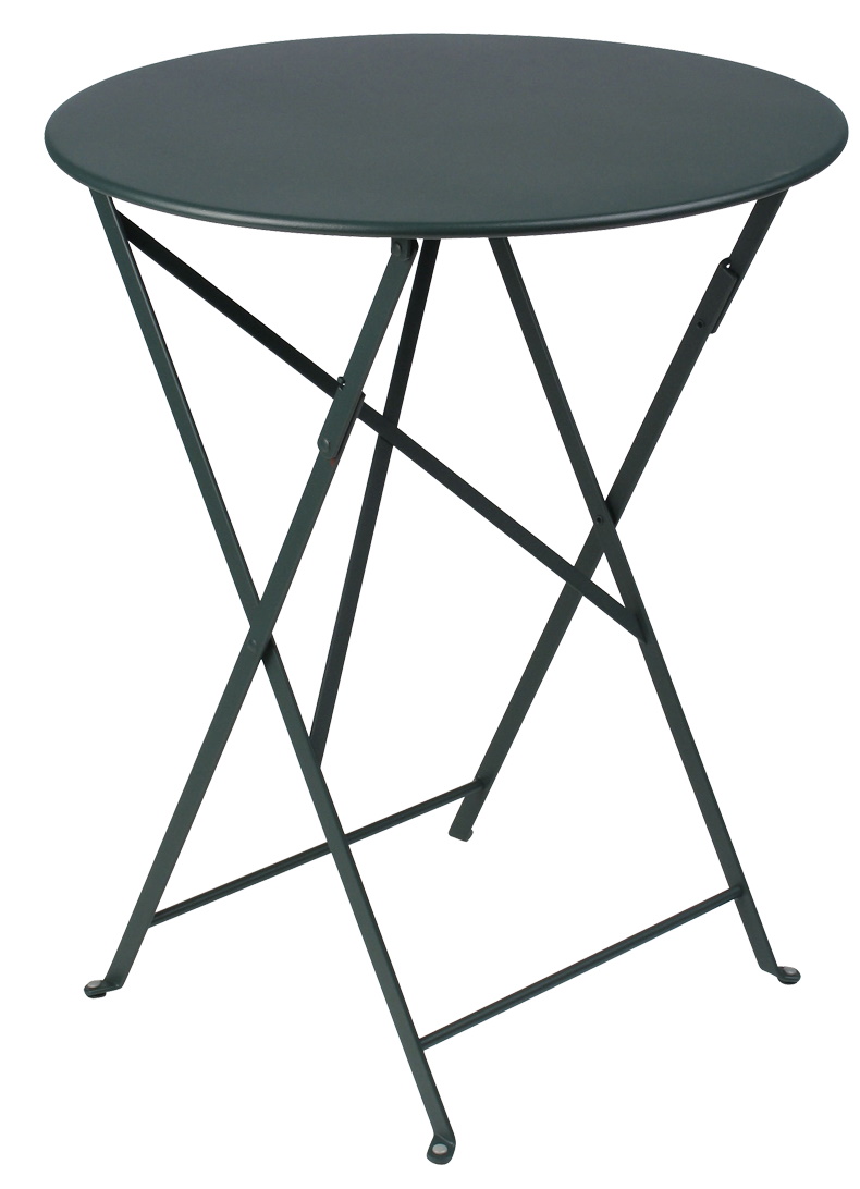 Bistro Outdoor Round Folding table Fermob Poppy red Bistro Outdoor Round Folding table Fermob Poppy red