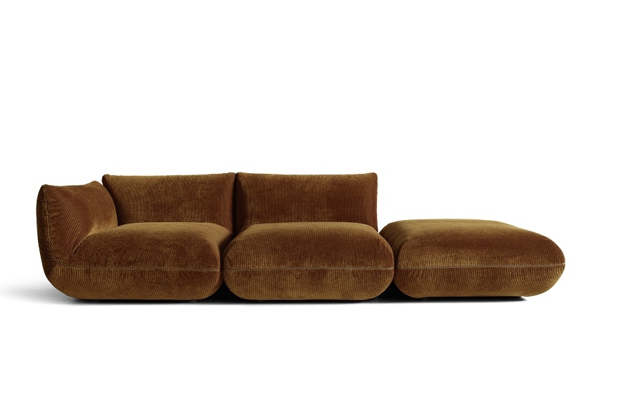 Jalis21 Sofa Fabric Cord Amber Cor