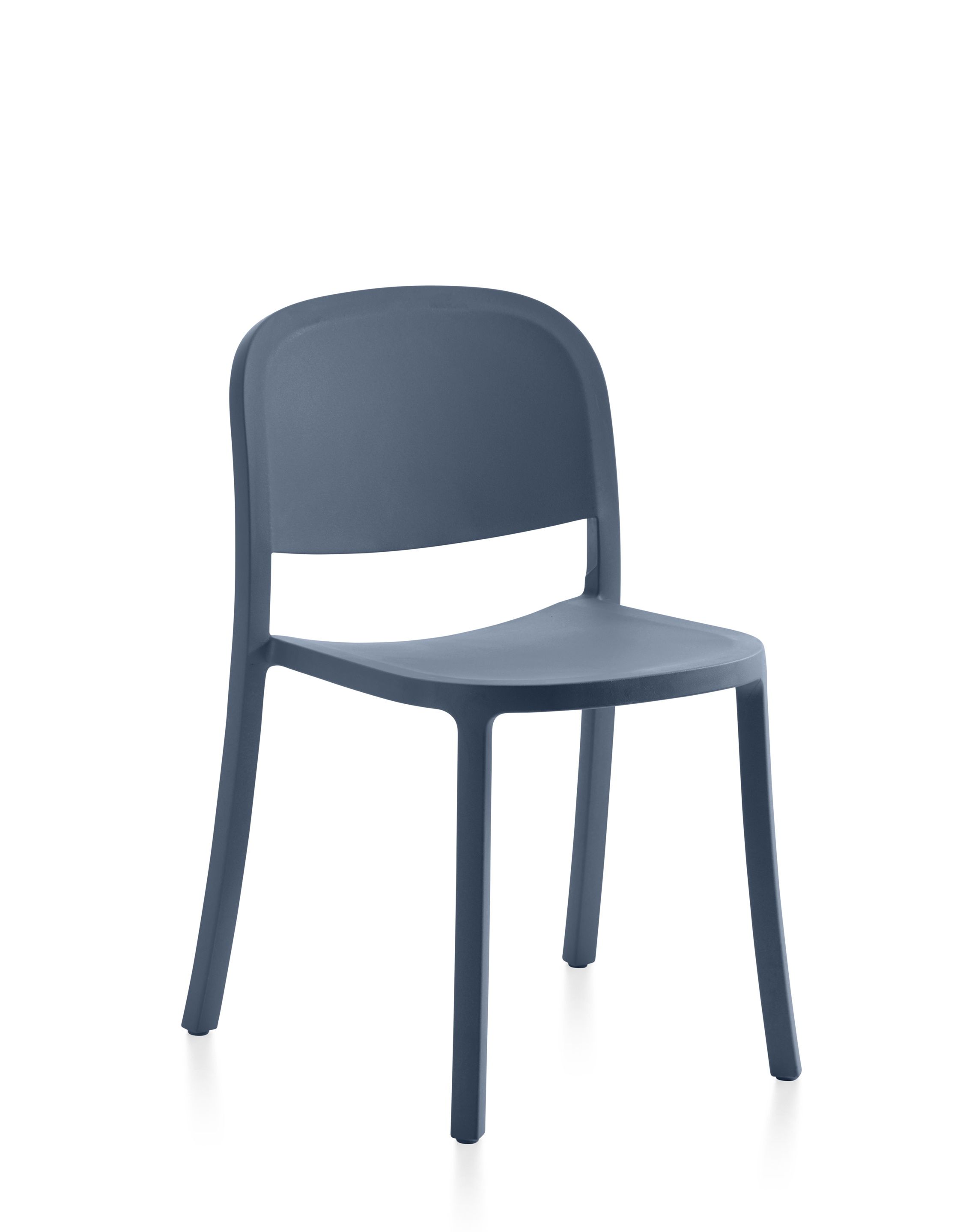 1 Inch Reclaimed stackable Chair blue Emeco
