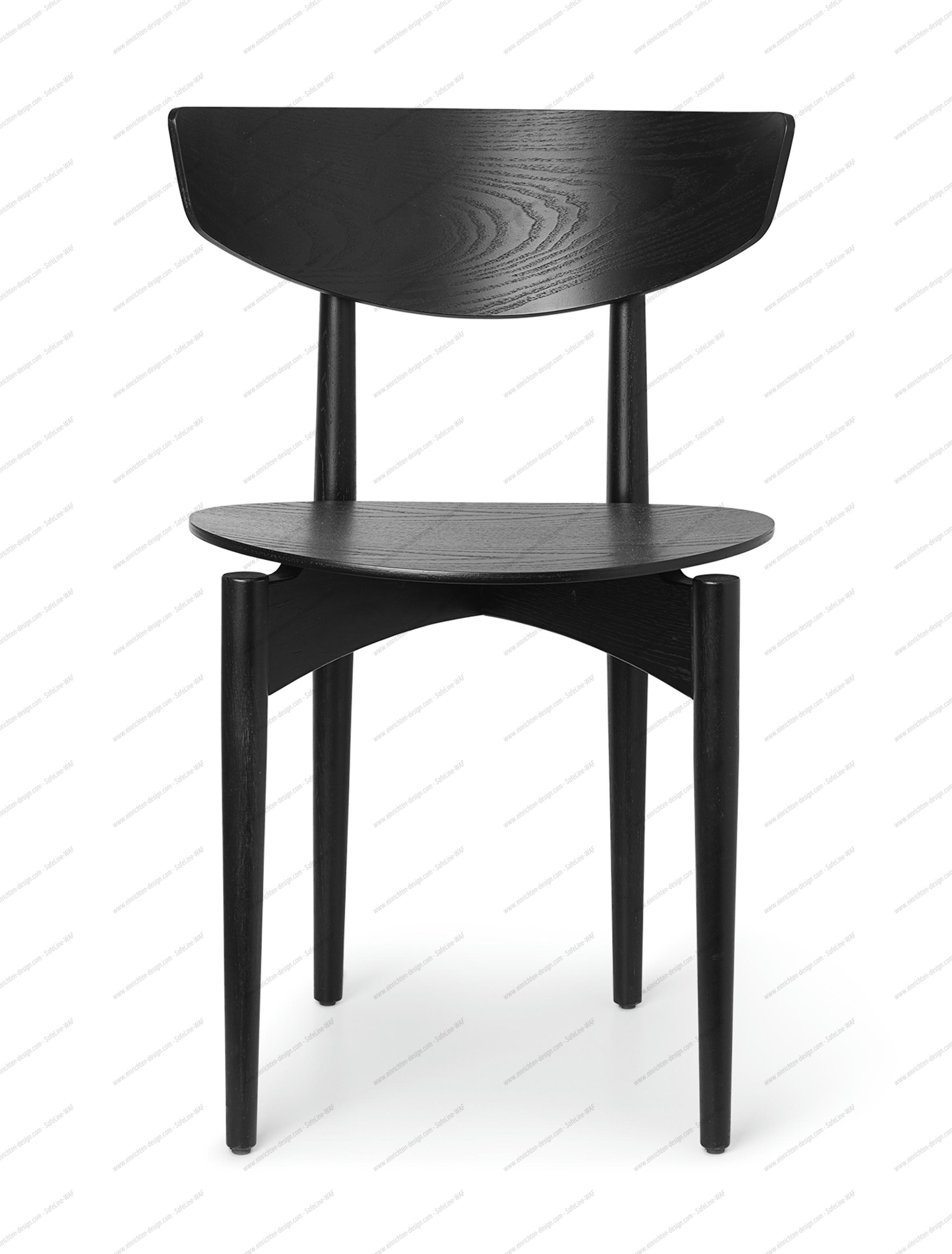 Herman Dining Chair with Wooden Frame Black Ferm Living Herman Dining Chair with Wooden Frame Black Ferm Living