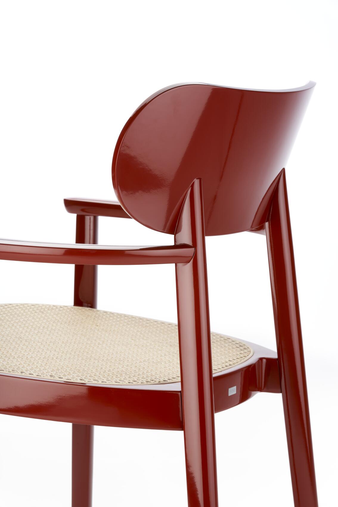Wooden armchair with armrests 119 F high gloss Thonet