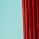 Glass aquamarine and green / cord orange-red and black