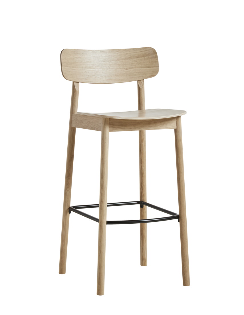 Soma Bar Stool white pigmented oak Woud