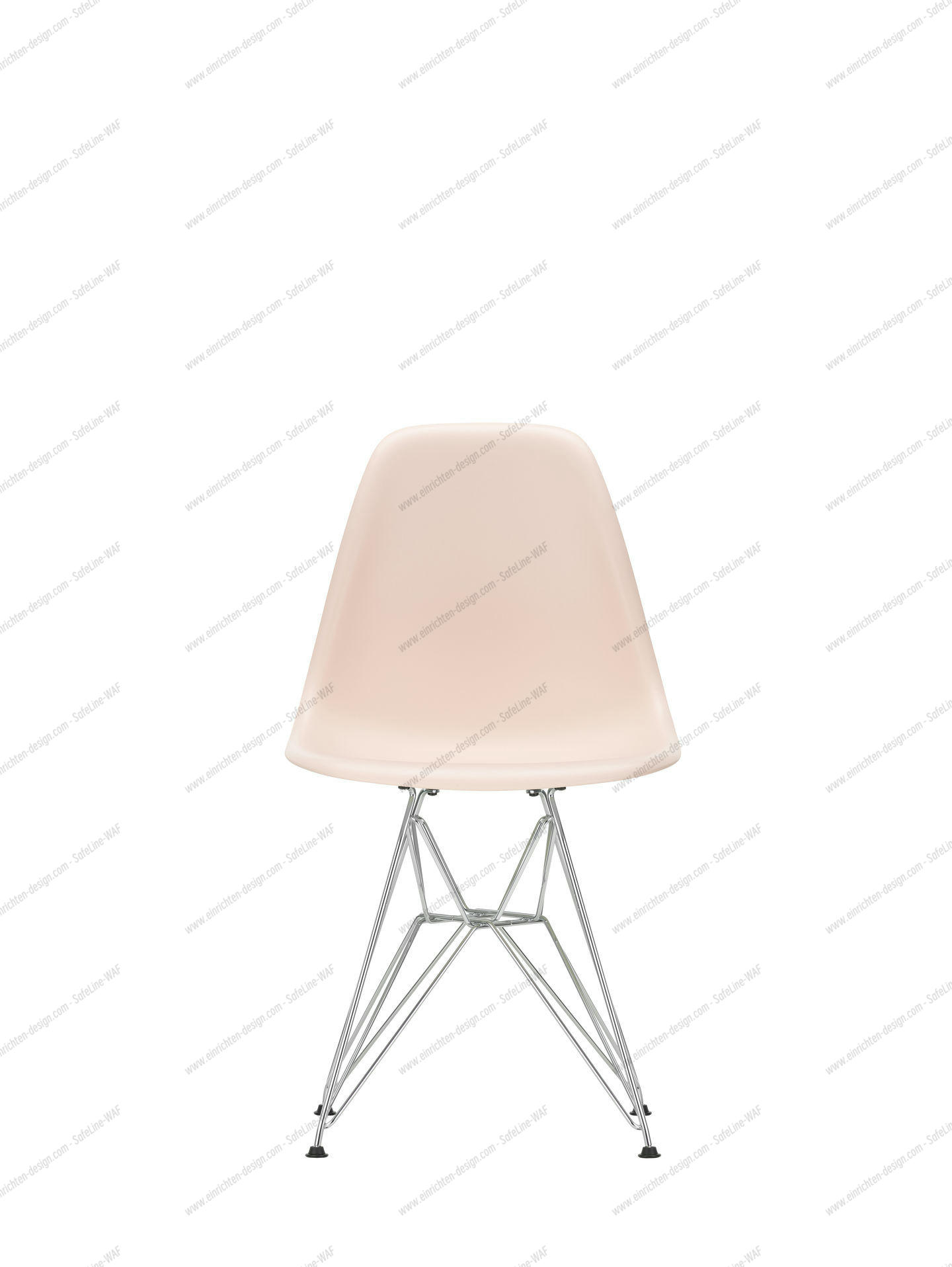 Eames Plastic Side Chair DSR Chair Vitra Black-Pale Pink